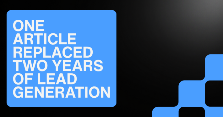 A Fintech B2B marketing case study - How one article replaced two years of lead generation by GO Digtl